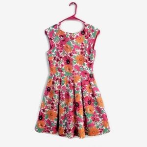 Zara Bright Floral Fit and Flare Dress